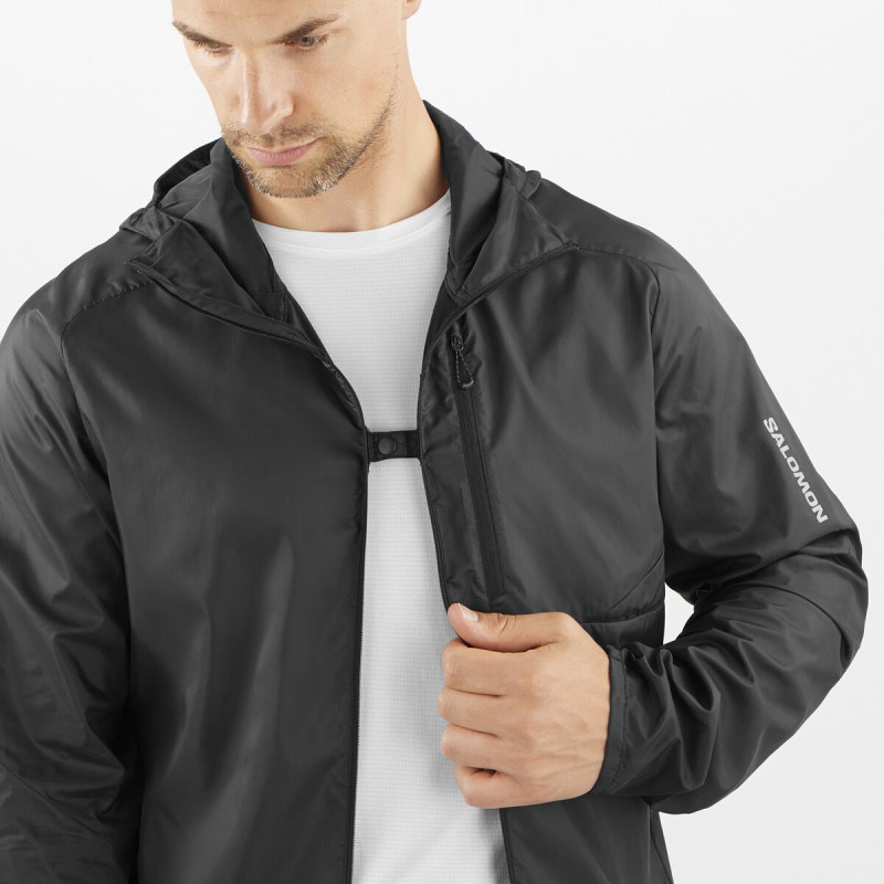 Bežecká bunda Salomon CROSS WIND JKT M DEEP BLACK 6