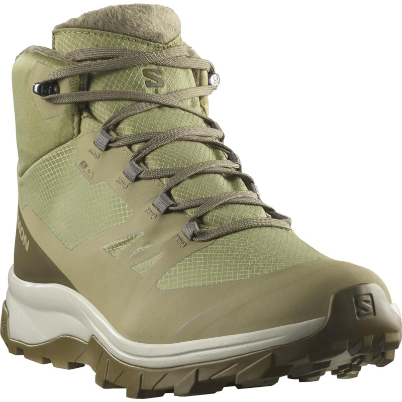 Pánska zimná obuv Salomon OUTsnap CSWP Aloe / Stone Gray / Coyote 1