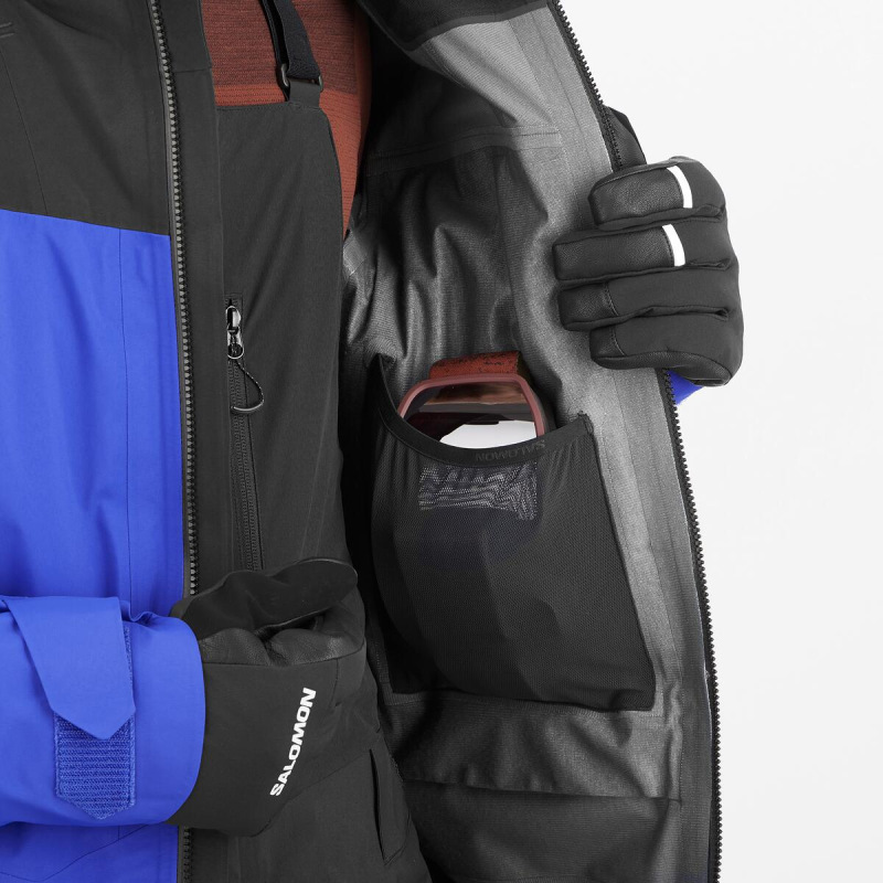 Pánska bunda SALOMON MOON PATROL GTX JKT M DEEP BLACK/Sur 8