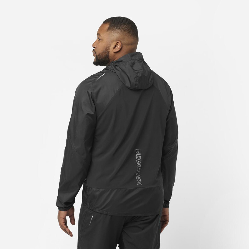 Bežecká bunda Salomon CROSS WIND JKT M DEEP BLACK 3
