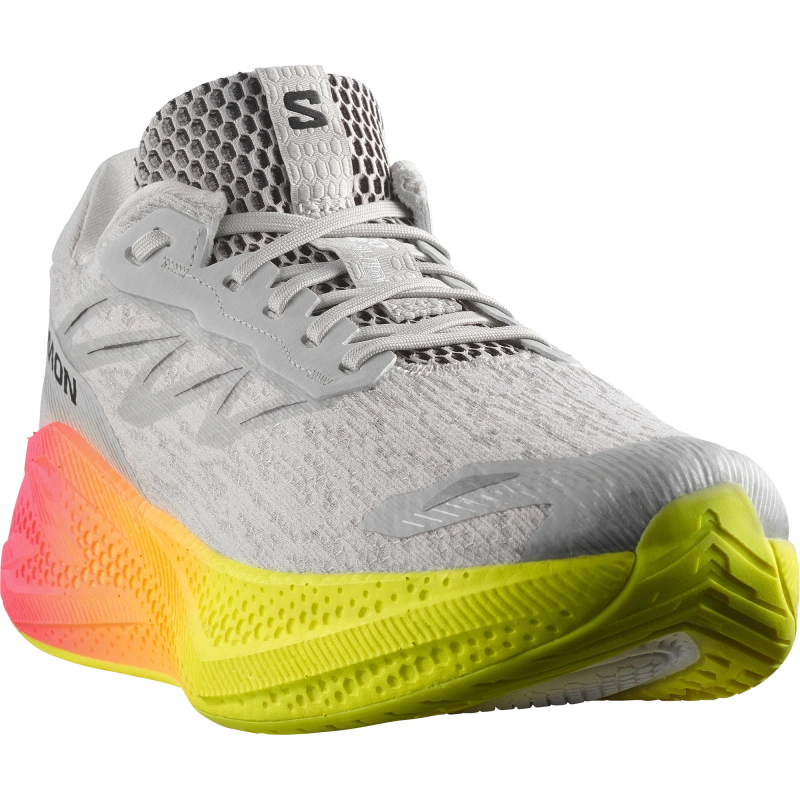 Pánska cestná bežecká obuv Salomon AERO GLIDE 4 GRADIENT Gray Violet / Safety Yellow 1