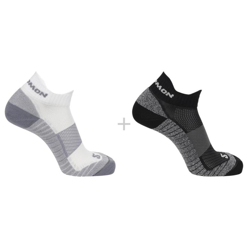 Bežecké ponožky AERO ANKLE 2-PACK Black / White - 2 páry v balení