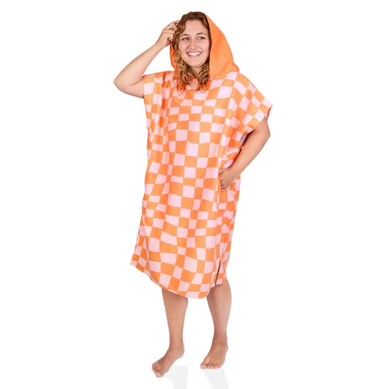 Dospelácke pončo Dock and Bay Quickdry Hooded Poncho - Groovy Check 4