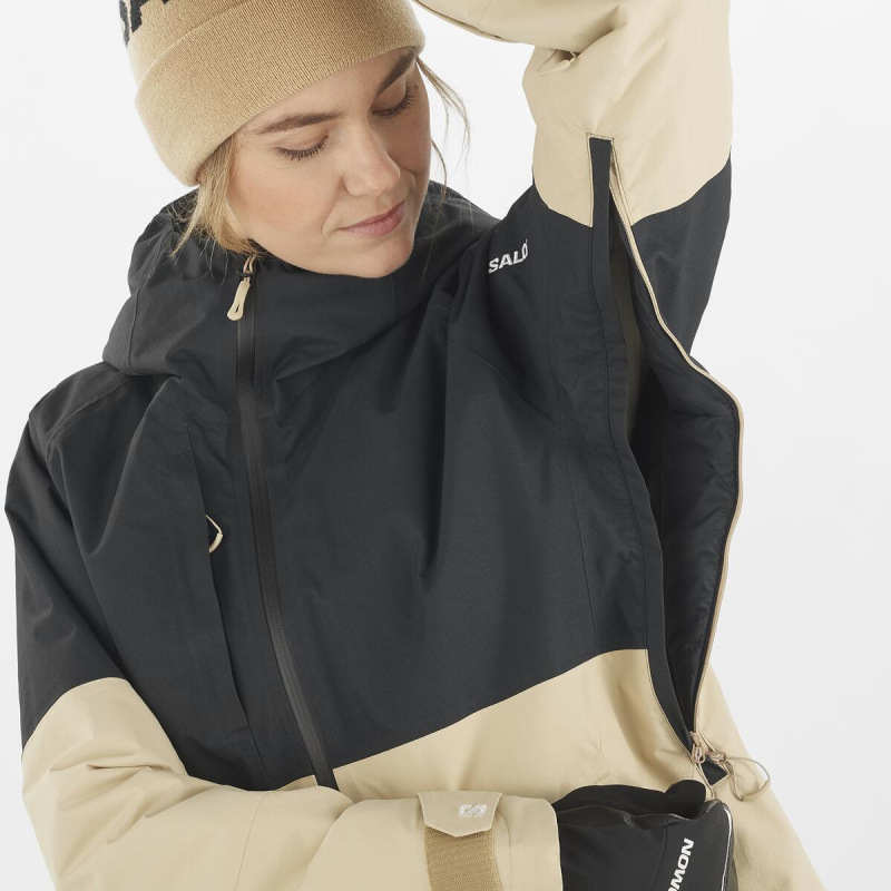 Bunda SALOMON BASHLEY PUFF JKT W Deep Black / White Pepper 7