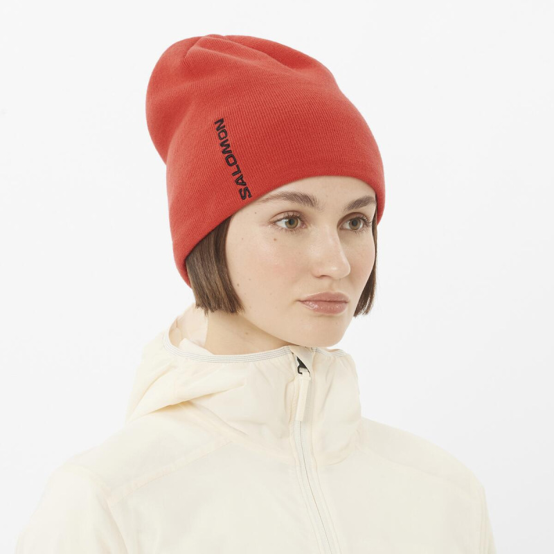 Zimná čiapka SALOMON GRAPHIC BEANIE CHERRY TOMATO 2