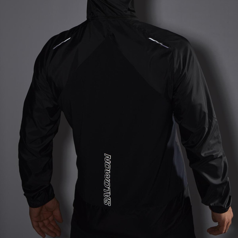 Bežecká bunda Salomon CROSS WIND JKT M DEEP BLACK 7