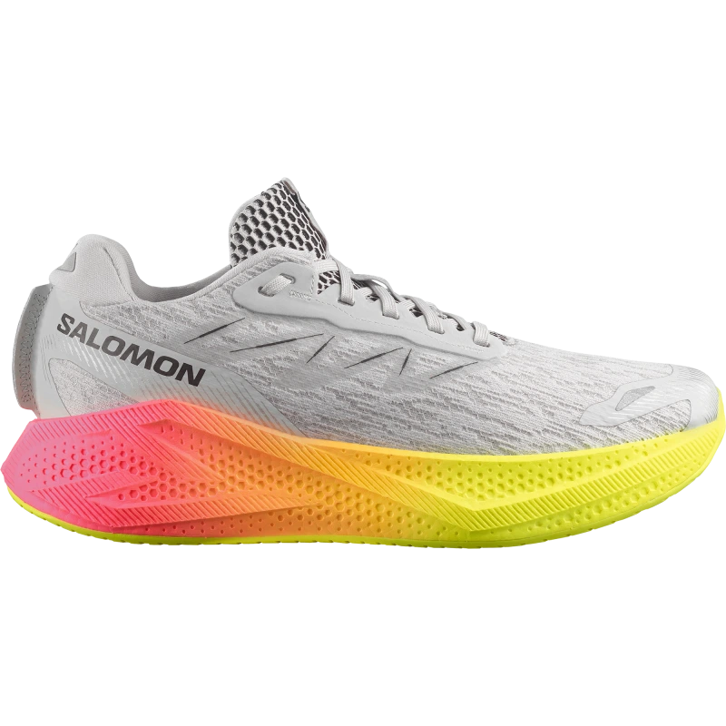 Pánska cestná bežecká obuv Salomon AERO GLIDE 4 GRADIENT Gray Violet / Safety Yellow