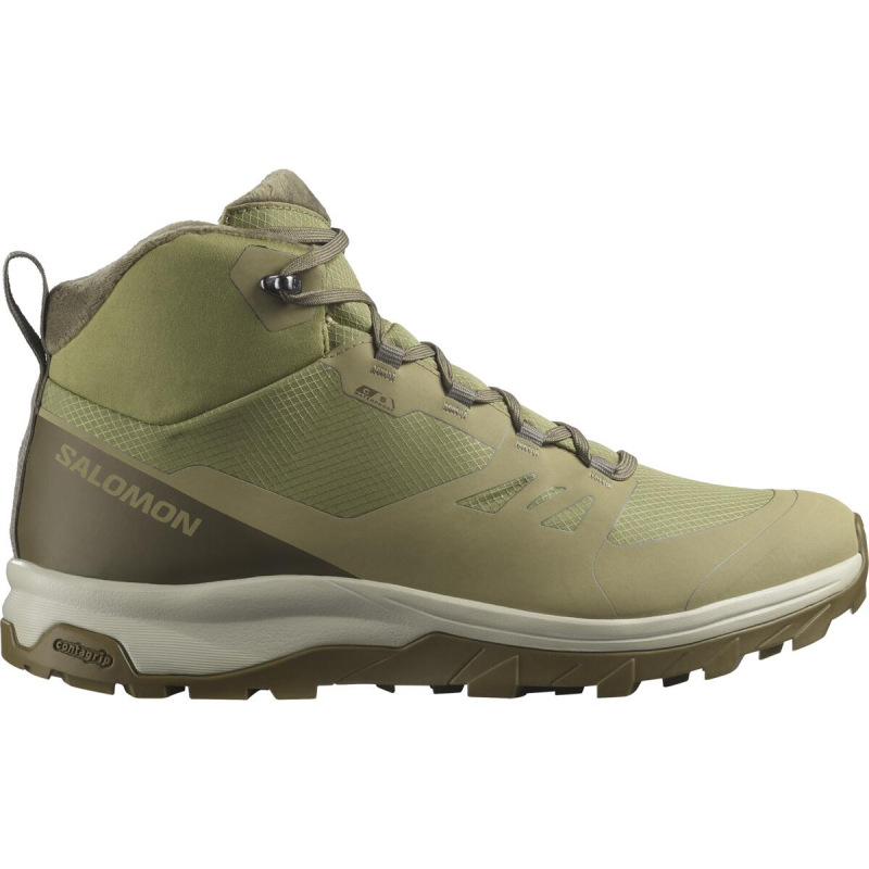 Pánska zimná obuv Salomon OUTsnap CSWP Aloe/Stone Gray/Coyote
