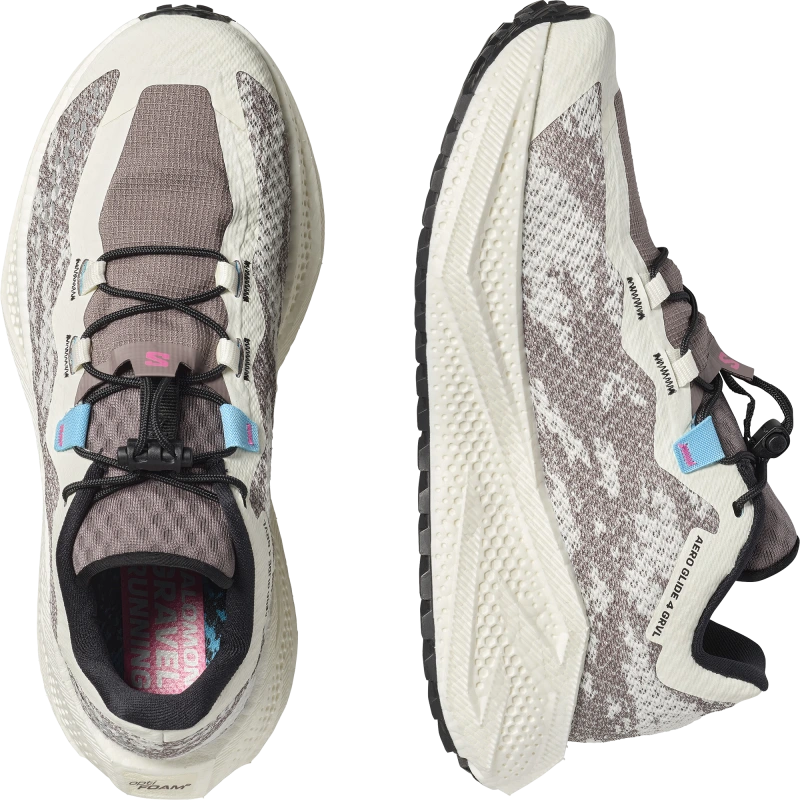 Dámska univerzálna bežecká obuv Salomon AERO GLIDE 4 GRVL W Vanilla Ice / Black 5