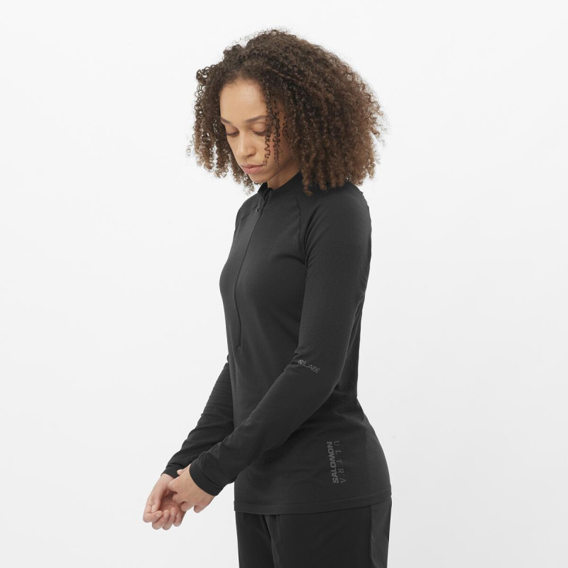 Bežecké tričko Salomon S/LAB ULTRA SML LS TEE U Deep Black 4