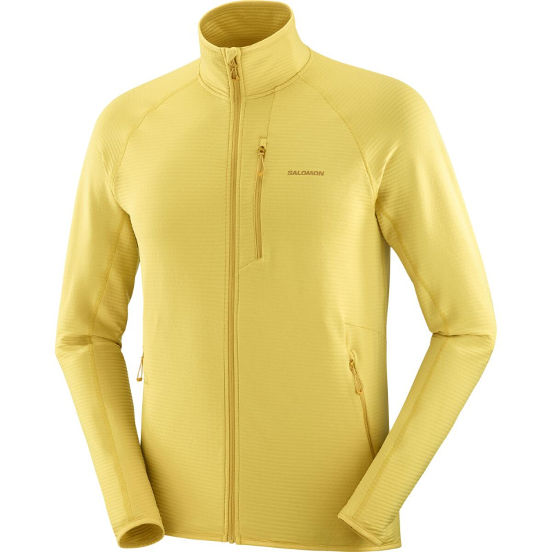 Pánska stredná vrstva Salomon SNTIAL LIGHTWARM FZ CRESS GREEN