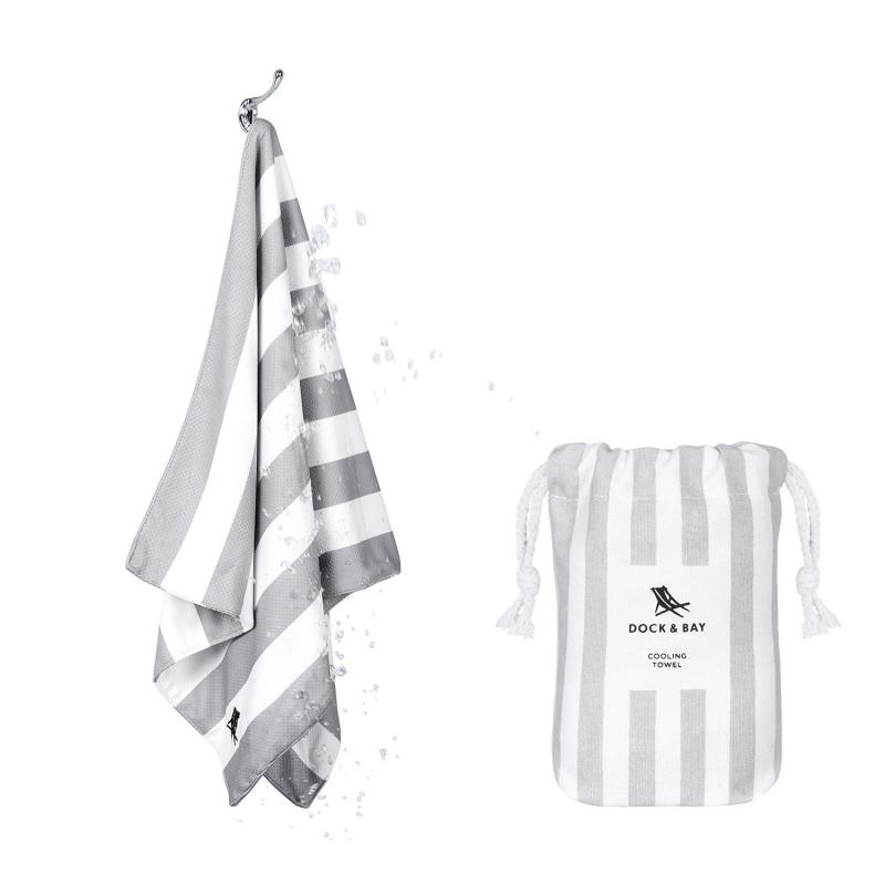 Fitness uteráčik DOCK&BAY COOLING STRIPE Goa Grey