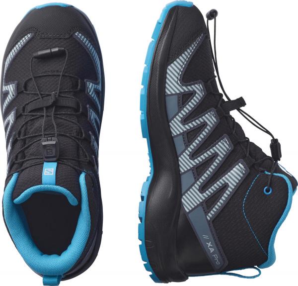 Detská nepremokavá obuv Salomon XA PRO V8 MID CSWP J Black / Monument
