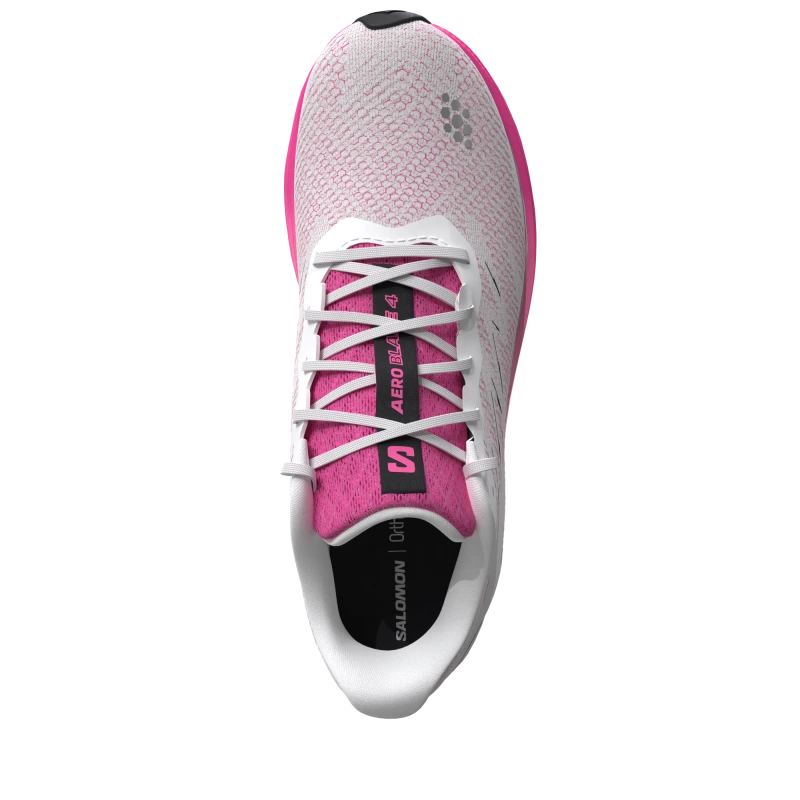Dámska cestná bežecká obuv Salomon AERO BLAZE 4 W White / Knockout Pink 10