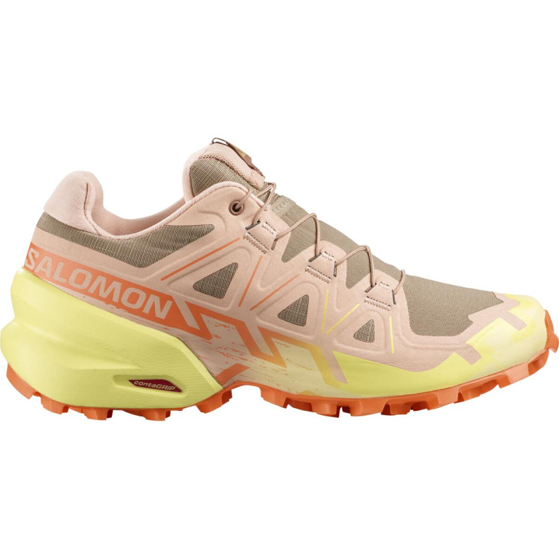 Dámska trailová obuv Salomon SPEEDCROSS 6 W Burro/Sunny Lime