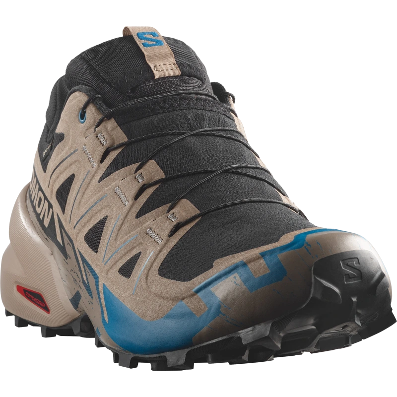 Pánska trailová obuv Salomon SPEEDCROSS 6 GTX Black / Desert Tan 1
