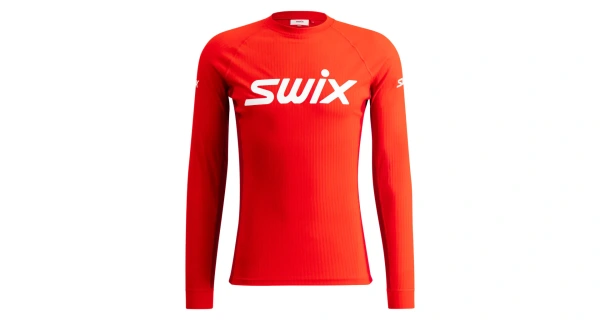 Pánske funkčné tričko Swix RaceX Classic Long Sleeve M - fiery red
