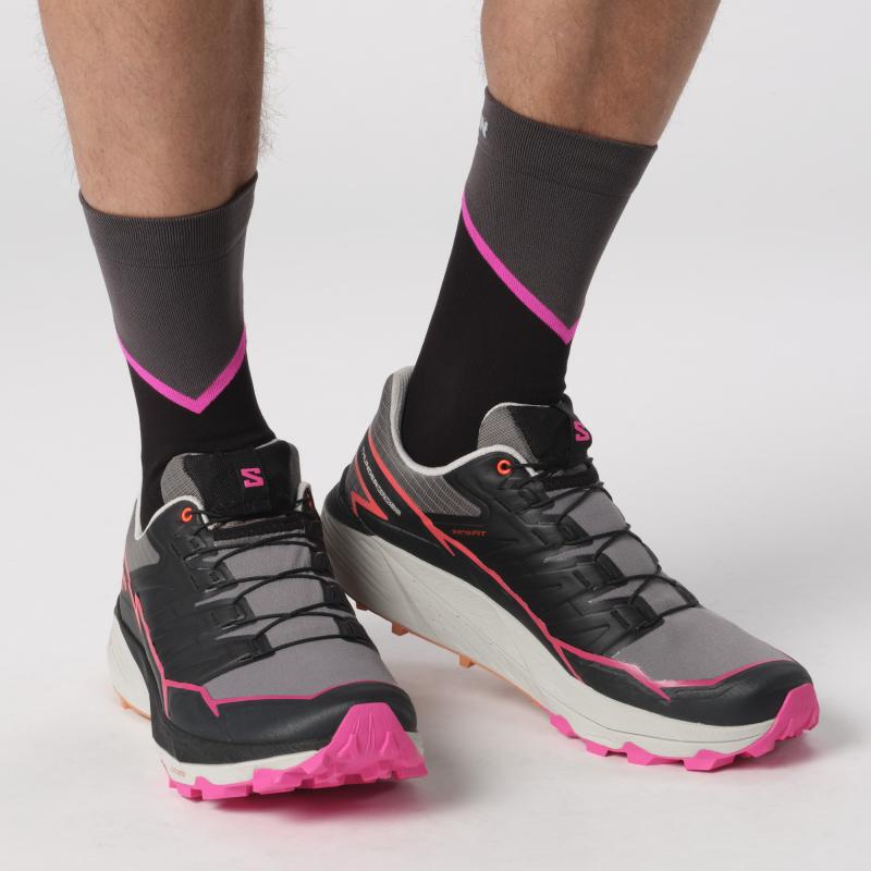 Pánska trailová obuv Salomon THUNDERCROSS Plum Kitten / Black / Pink Glow