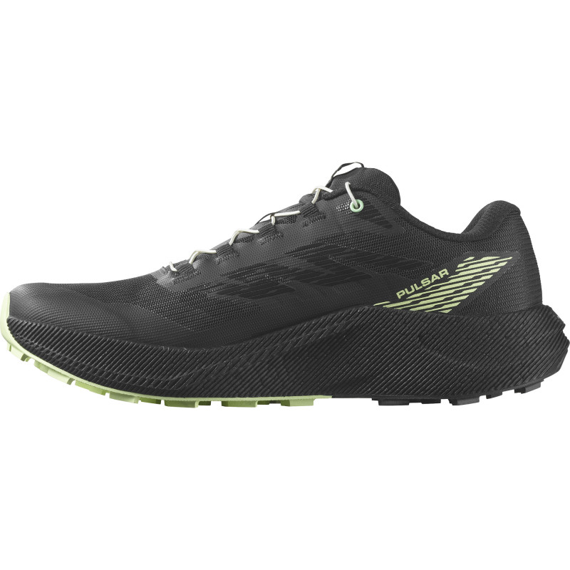 Pánska trailová bežecká obuv Salomon obuv PULSAR Black/Black/Patina Green 4