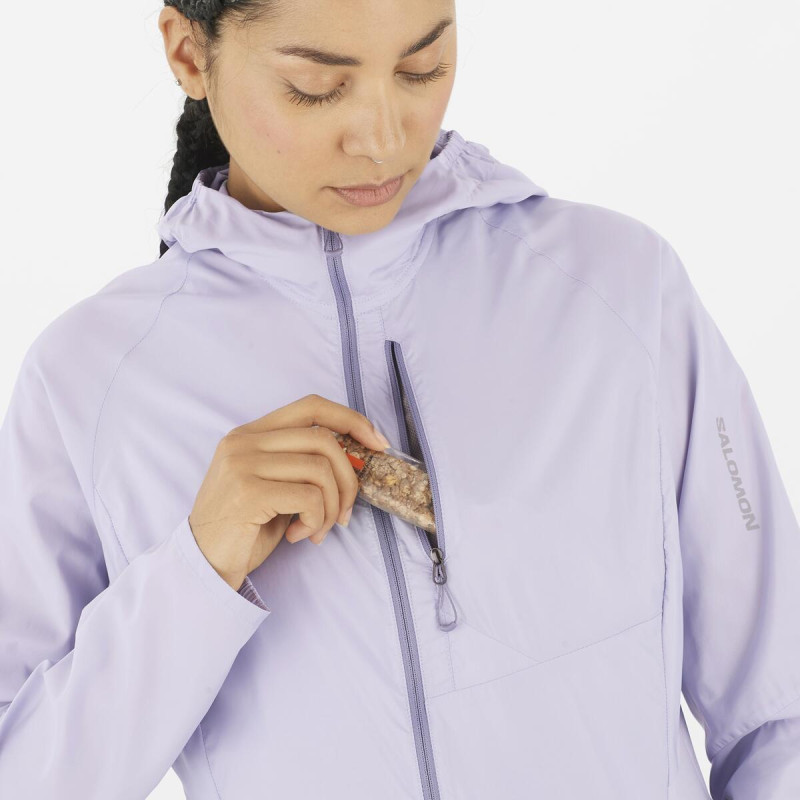 Dámska bežecká bunda Salomon BONATTI CROSS WIND JKT W COSMIC SK 4
