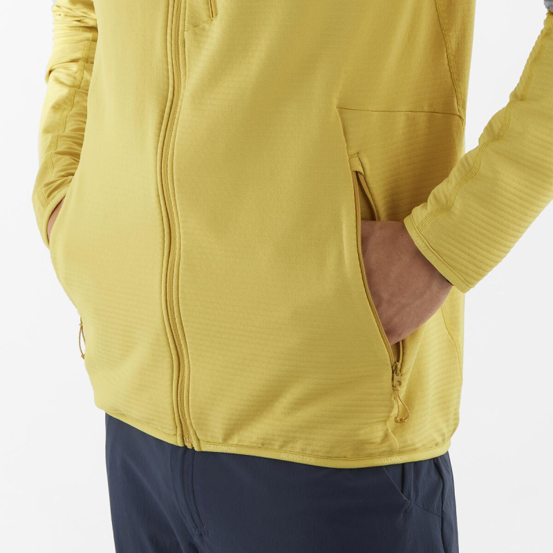 Pánska stredná vrstva Salomon SNTIAL LIGHTWARM FZ CRESS GREEN 3