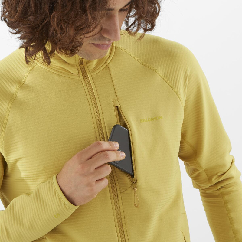 Pánska stredná vrstva Salomon SNTIAL LIGHTWARM FZ CRESS GREEN 1