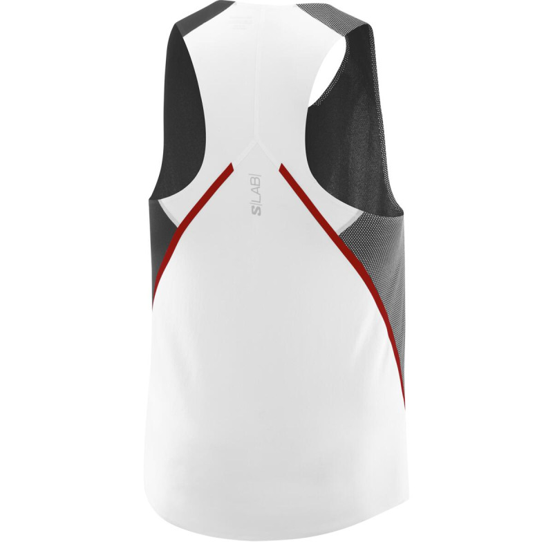 Bežecké tielko S/LAB SPEED SINGLET M White / Andor 1