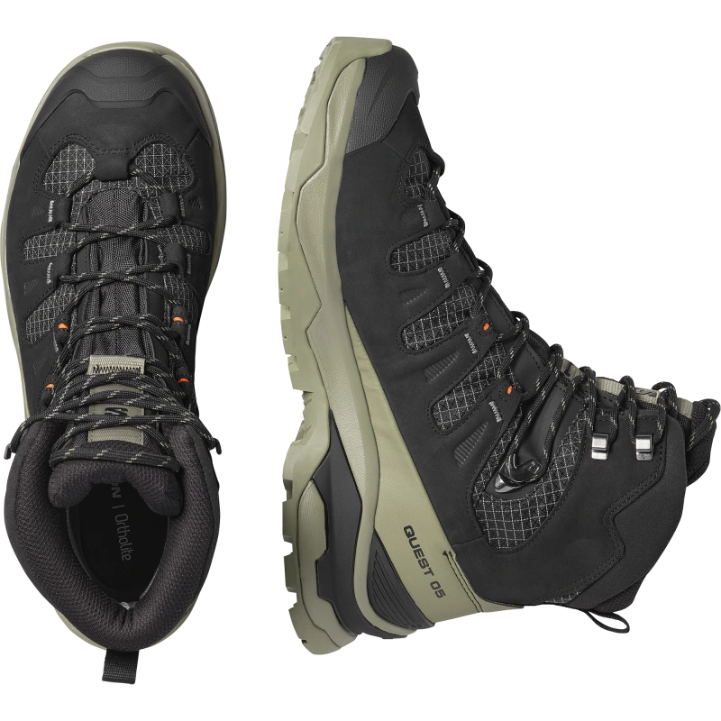 Pánska turistická obuv Salomon QUEST 5 GTX Black / Deep Lichen Green 5