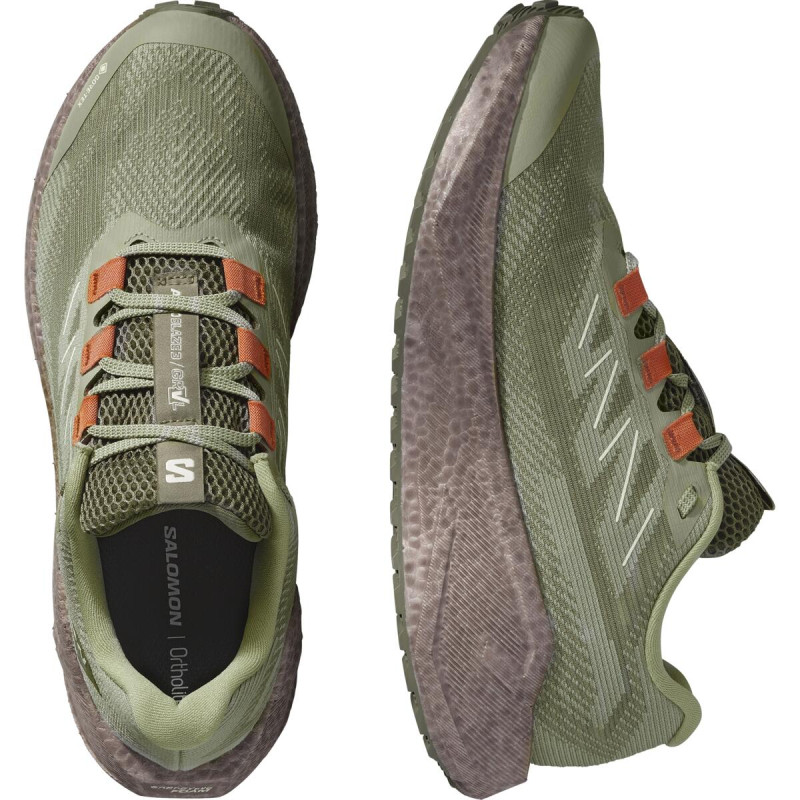Pánska cestná bežecká obuv Salomon AERO BLAZE 3 GRVL GTX Tea / Iron / Burn 5