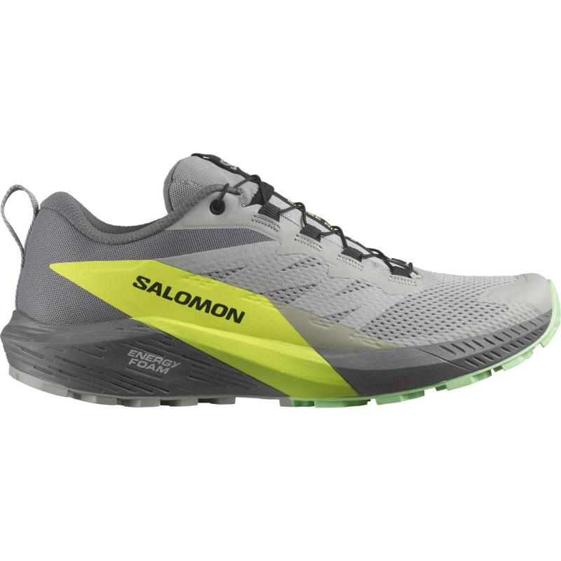 Pánska bežecká obuv Salomon SENSE RIDE 5 Alloy / Quiet Shade / Safety Yellow
