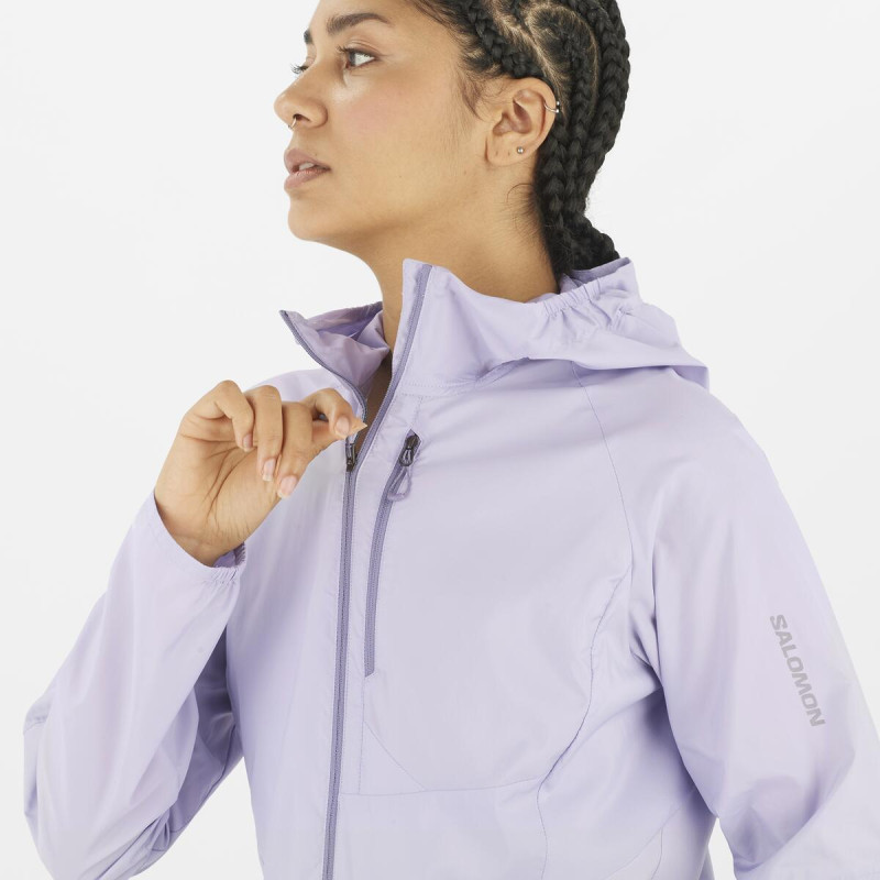 Dámska bežecká bunda Salomon BONATTI CROSS WIND JKT W COSMIC SK 3