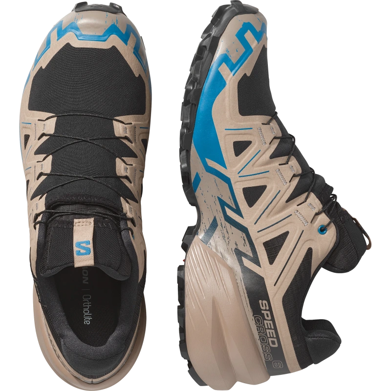 Pánska trailová obuv Salomon SPEEDCROSS 6 GTX Black / Desert Tan 5