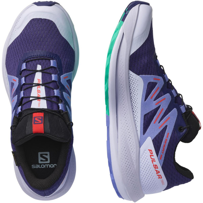 Dámska nepremokavá trailová bežecká obuv Salomon PULSAR TRAIL GTX W ASTRAL AURA/PURPLE 5