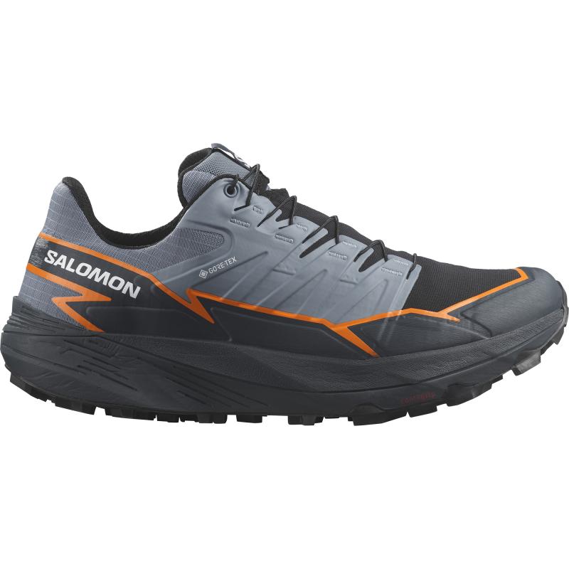 Pánska trailová obuv Salomon THUNDERCROSS GTX Flint Stone / Carbon / Orange Pepper