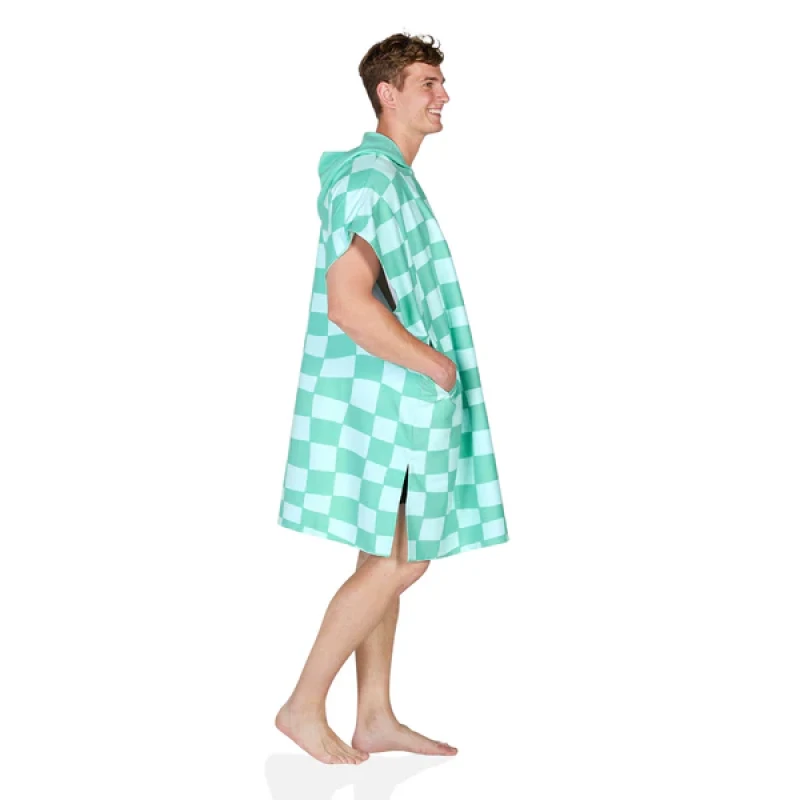 Dospelácke pončo Dock and Bay Quickdry Hooded Poncho - Groovy Check 5