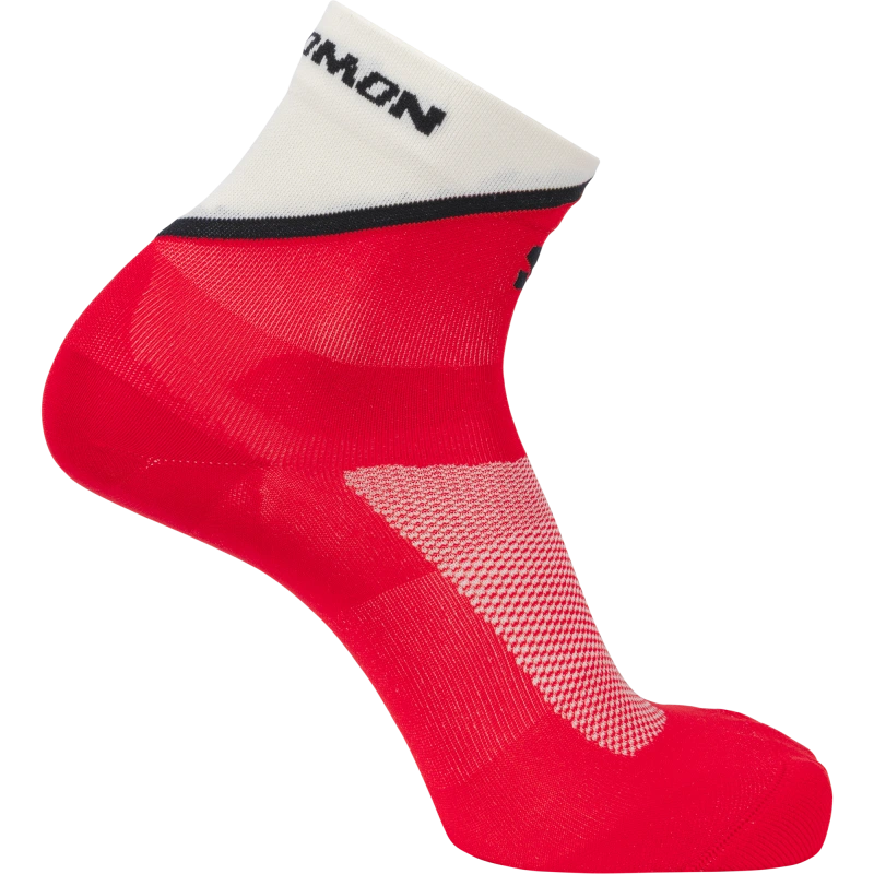 Ponožky Salomon PULSE ANKLE Fiery Red / VANILLA ICE