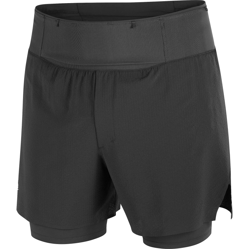 Bežecké nohavice Salomon SENSE AERO 2IN1 TRAIL 5M DEEP BLACK