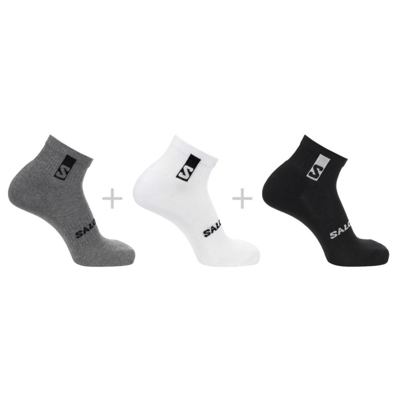 Ponožky EVERYDAY ANKLE 3-PACK Black / White / Med Grey Melange