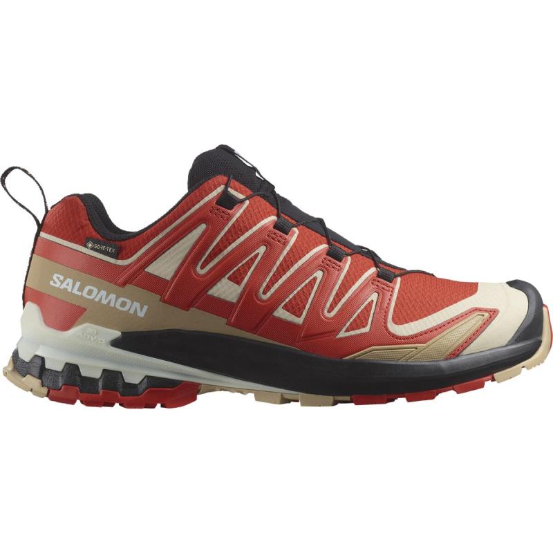 Pánska trailová obuv Salomon XA PRO 3D V9 GTX Aurora Red / Safari / White