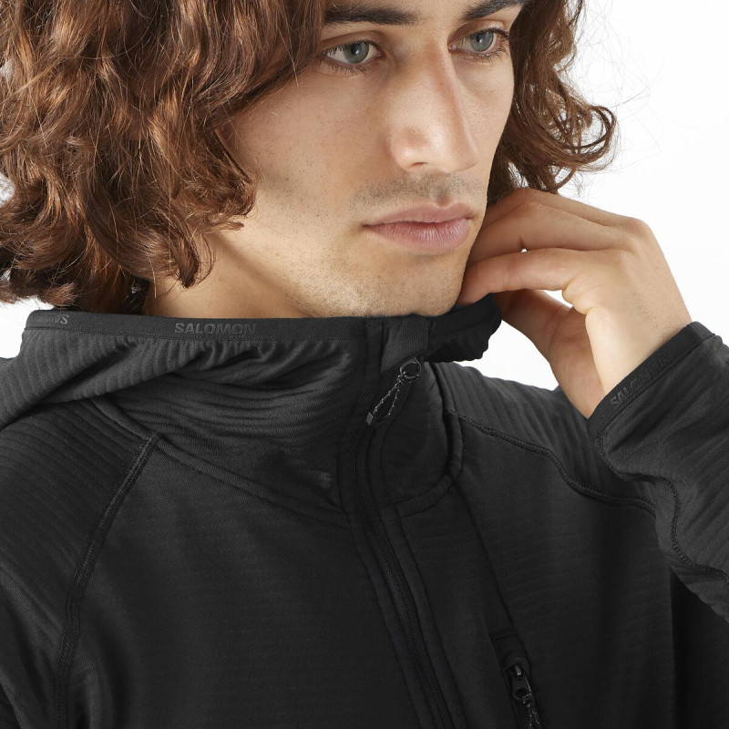 Pánska stredná vrstva Salomon SNTIAL LIGHTWARM HD M Deep Black 2
