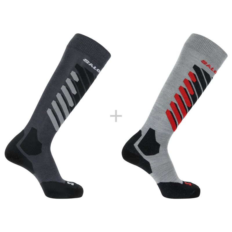 Ponožky Salomon S/ACCESS 2-PACK ANTHRACITE / Light Grey