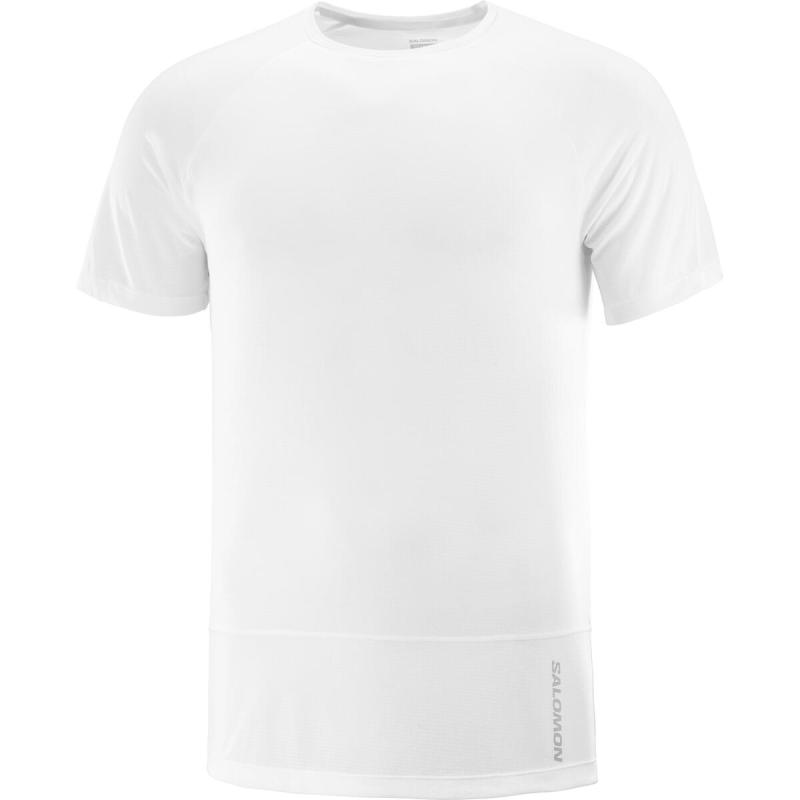 Pánske bežecké tričko Salomon CROSS RUN SS TEE M White