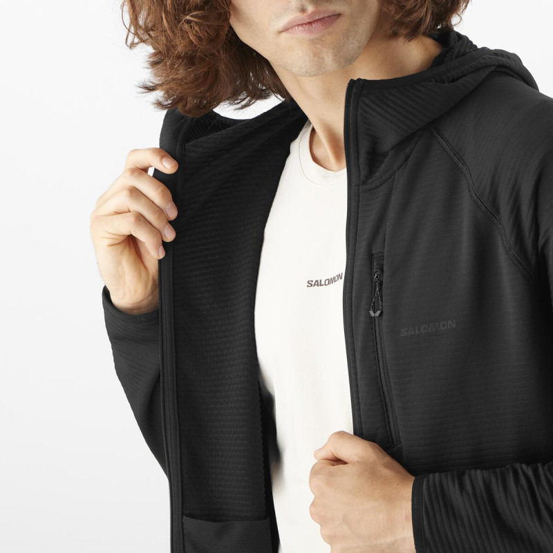 Pánska stredná vrstva Salomon SNTIAL LIGHTWARM HD M Deep Black 5