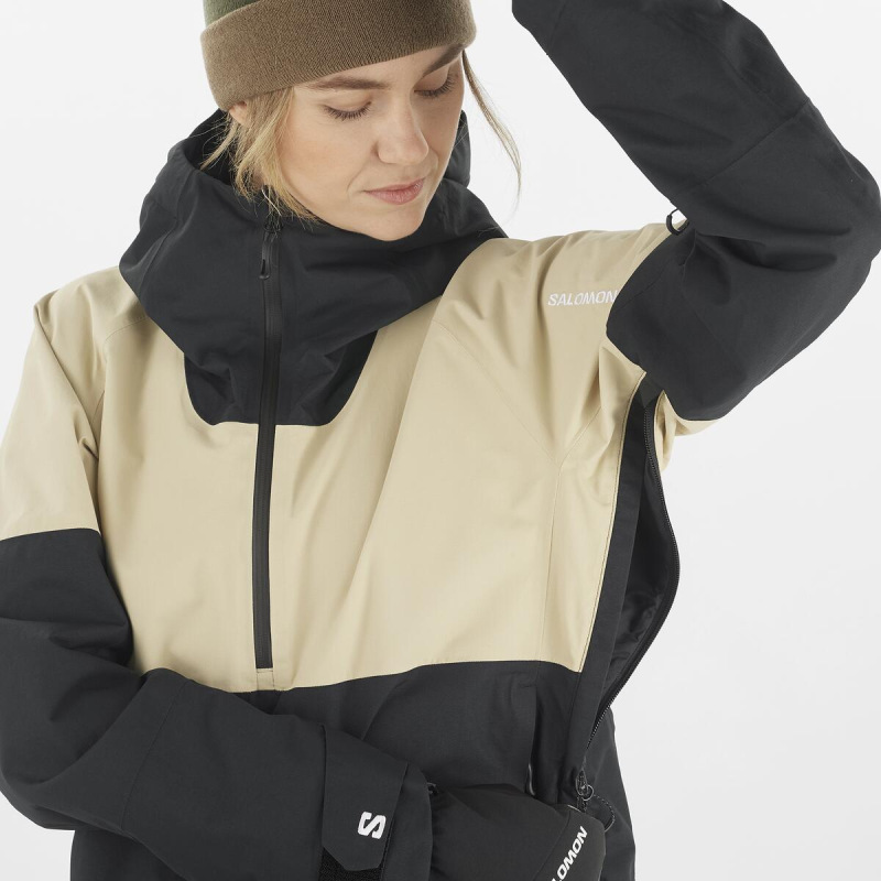 Bunda SALOMON BASHLEY ANORAK W WHITE PEPPER/DEEP BLACK 7