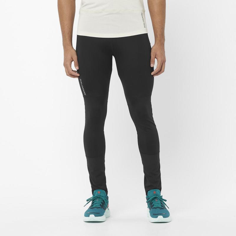 Bežecké nohavice Salomon CROSS RUN TIGHTS M Deep Black