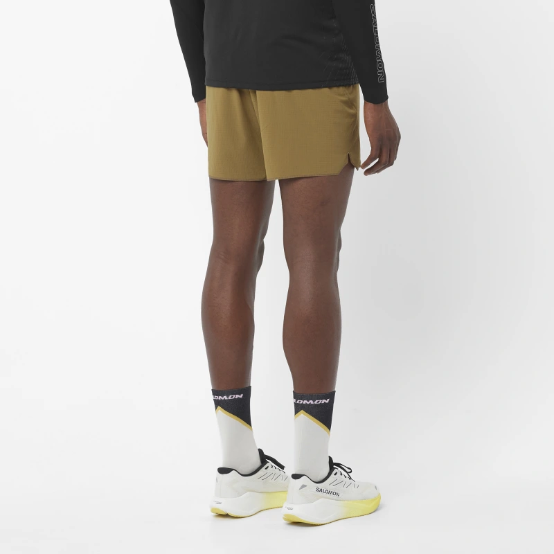 Pánske bežecké trenky Salomon SENSE AERO 5'' SHORTS M BRILLIANT OLIVE 4