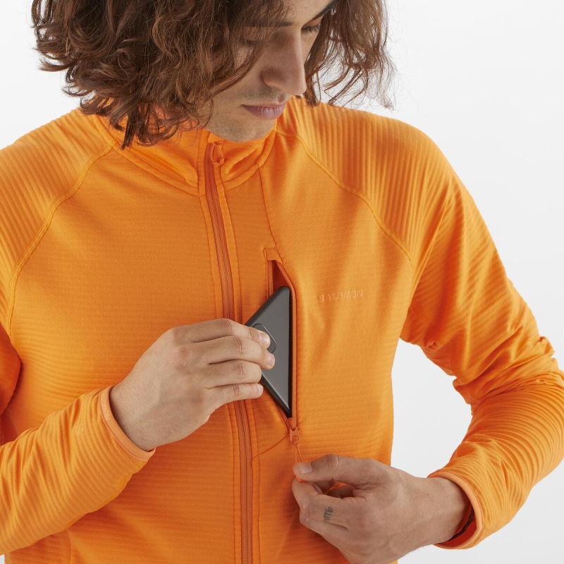 Pánska stredná vrstva Salomon SNTIAL LIGHTWARM FZ Turmeric 1