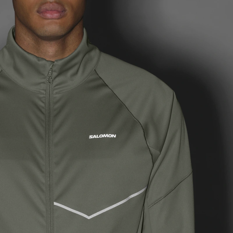 Bežecká bunda Salomon SENSE SOFTSHELL JKT M Castor Gray 5