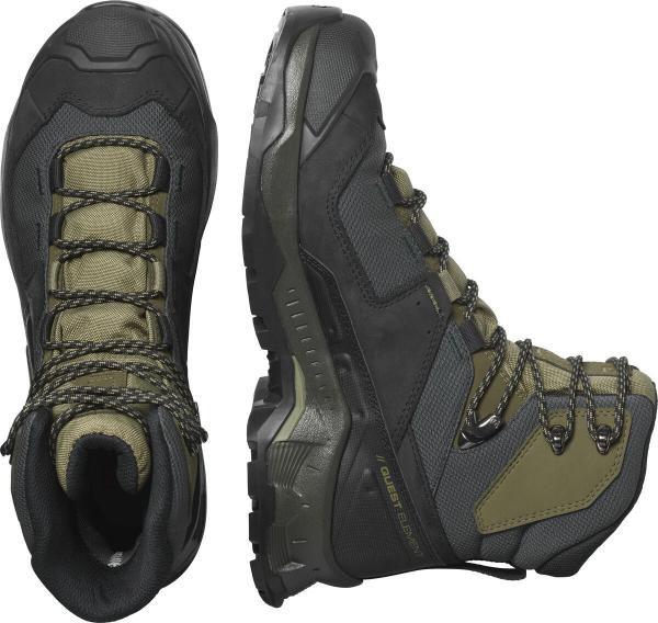 Pánska turistická obuv Salomon QUEST ELEMENT GTX Black / Deep Lichen Green / Olive Night 3