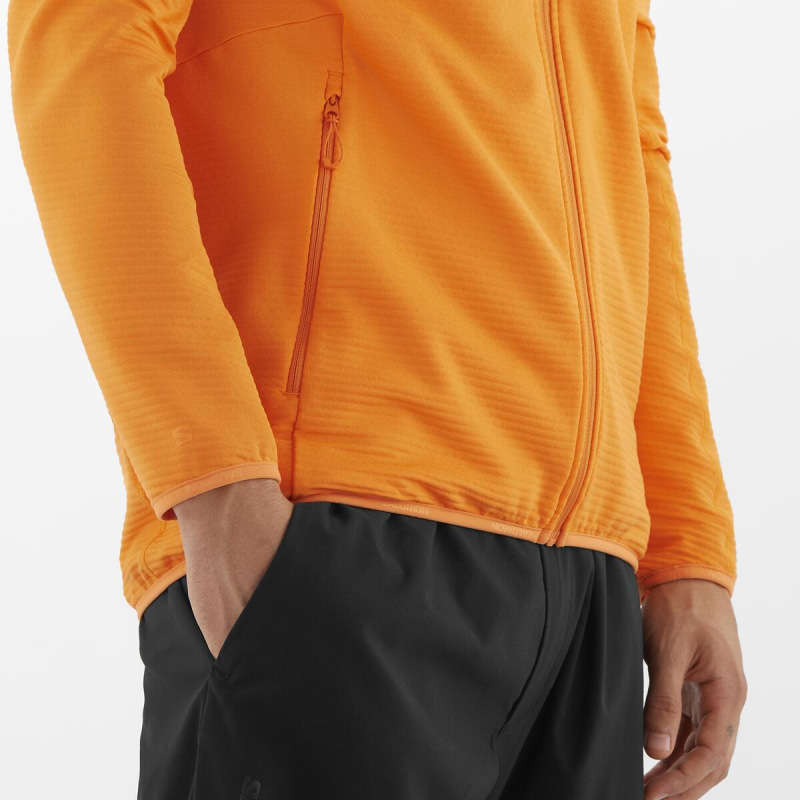 Pánska stredná vrstva Salomon SNTIAL LIGHTWARM FZ Turmeric 4